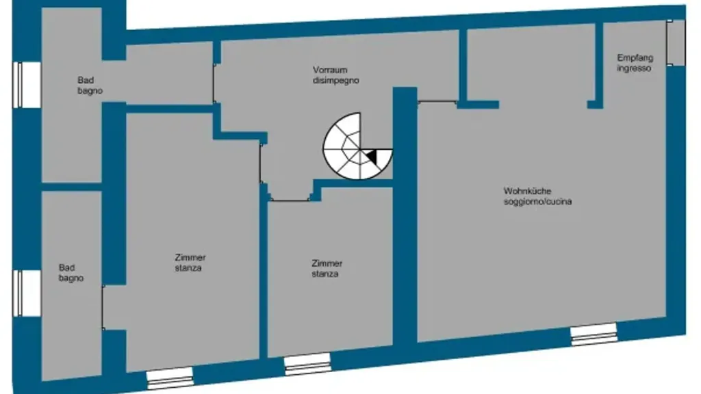 Plan - Attico with Terrace in Sinalunga