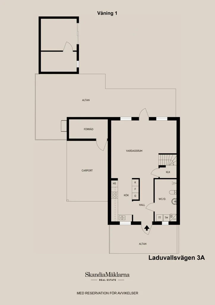 Floor Plan - Modern Bungalow with Garden in Säljan