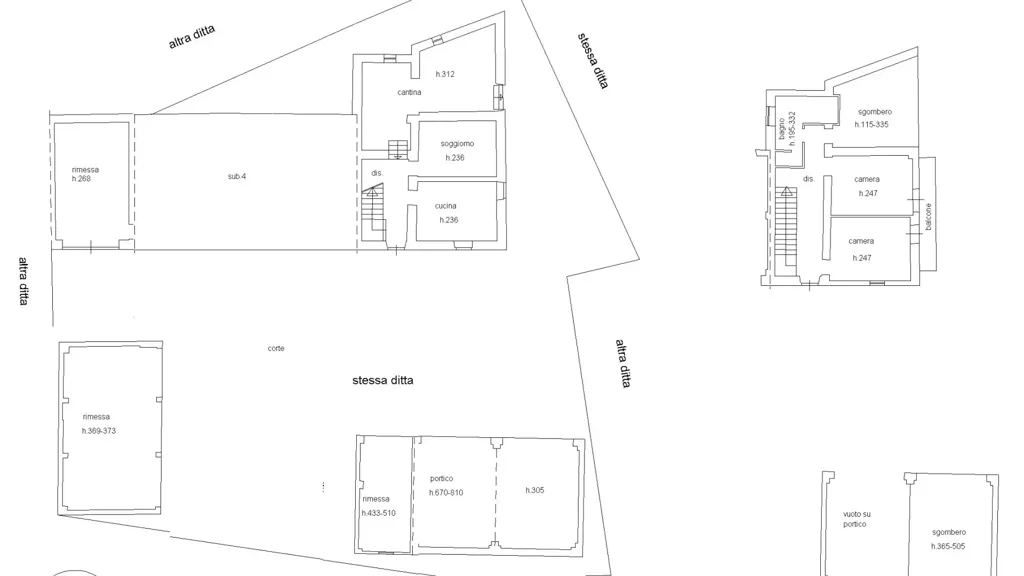 Plan - Rustic Cottage for Renovation in Casale Monferrato