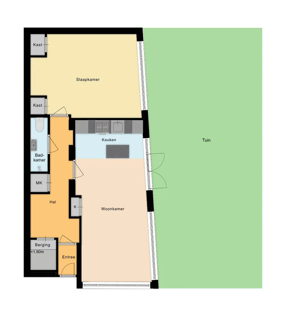 Plaan - Charming Ground Floor Apartment with Garden in Carnisse