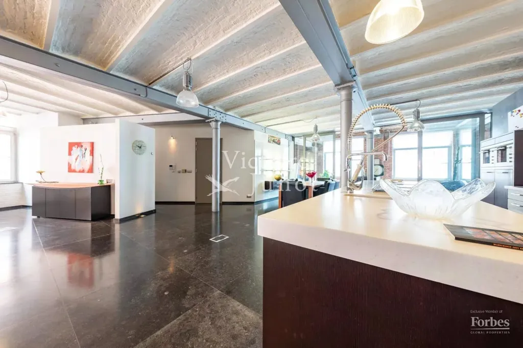 Cuisine - Loft 2 Chambres avec Parking à Bruxelles