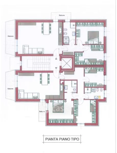 Planimetria - New Class A Apartment with Balconies in Central Bergamo