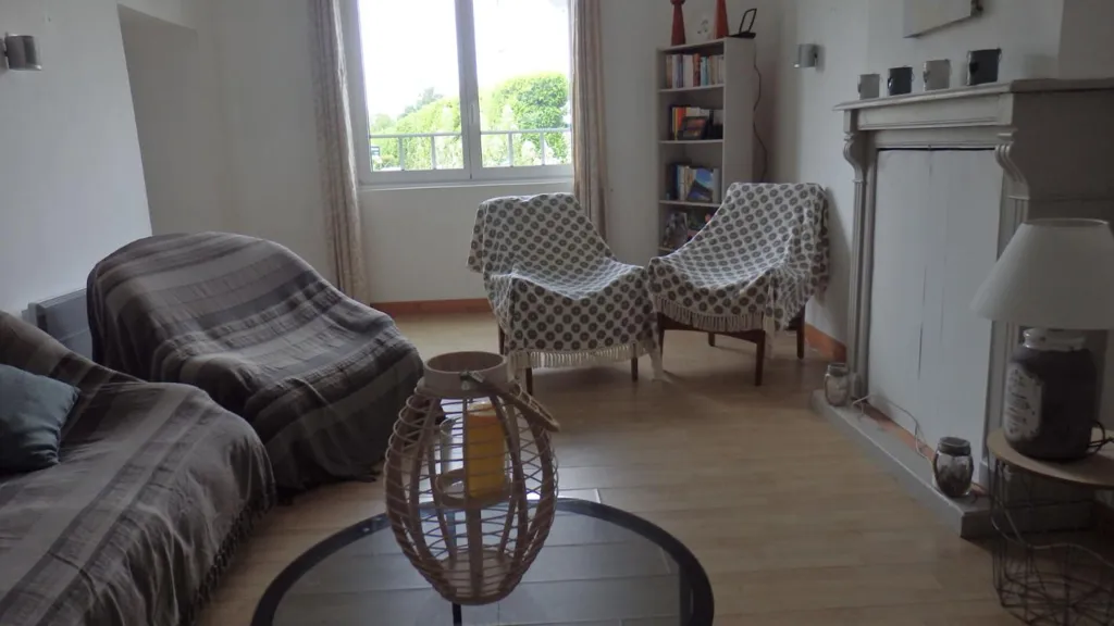 Séjour - Maison au Calme avec Terrasse à Pontrieux