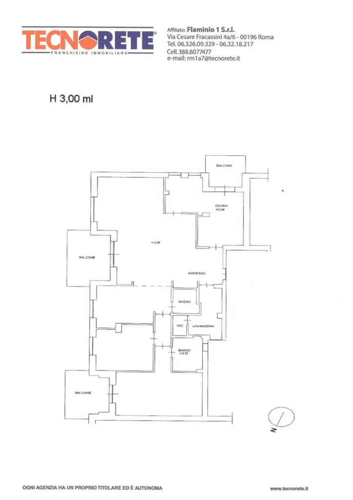 Floor Plan - Fully Rented 4-Bedroom in Signorile Compounds, Rome