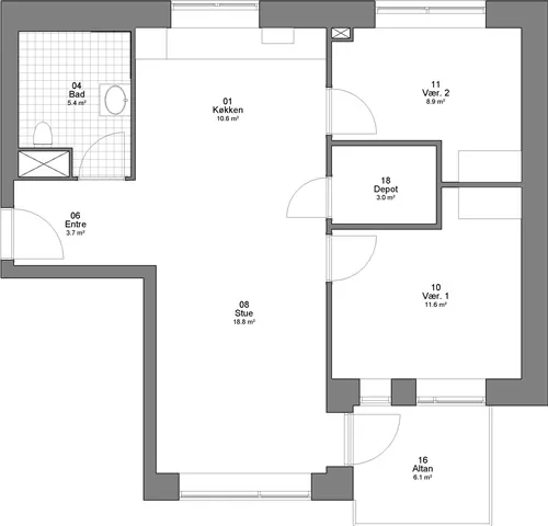 Appartement 3 pièces à Varde