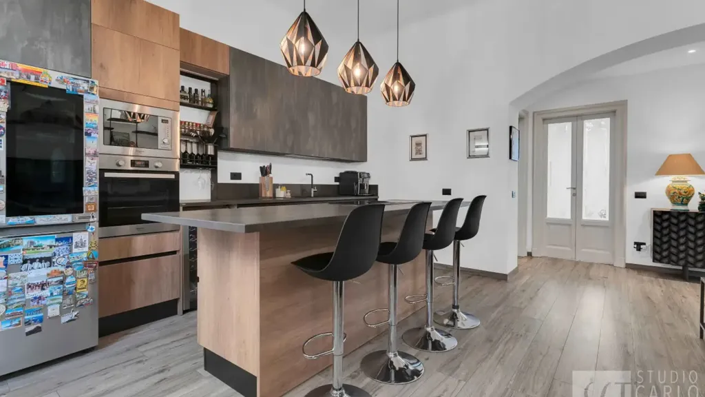 Köök - Rusticated Flat with Balcony in Milan