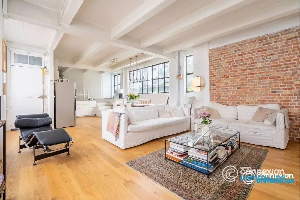 Séjour - Appartement Loft avec Verrières à Paris Bastille