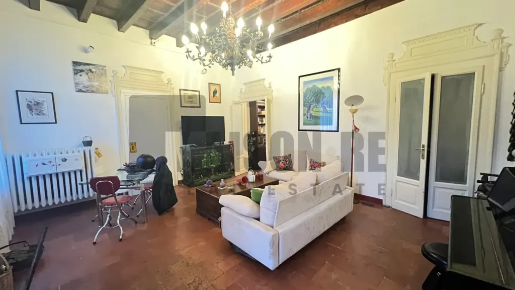 Séjour - Historic Apartment with Terraces in Brescia