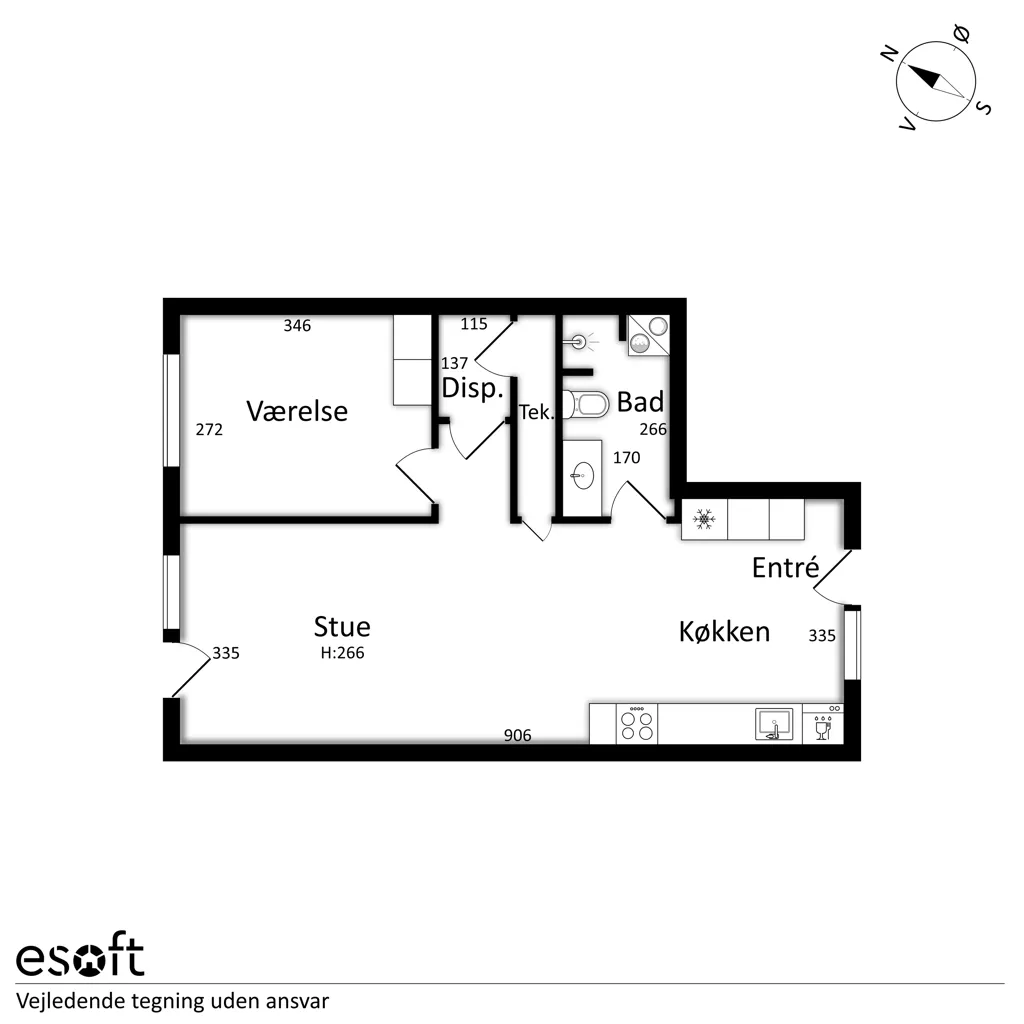 Floor Plan - Apartment with Balcony in Musicon, Roskilde