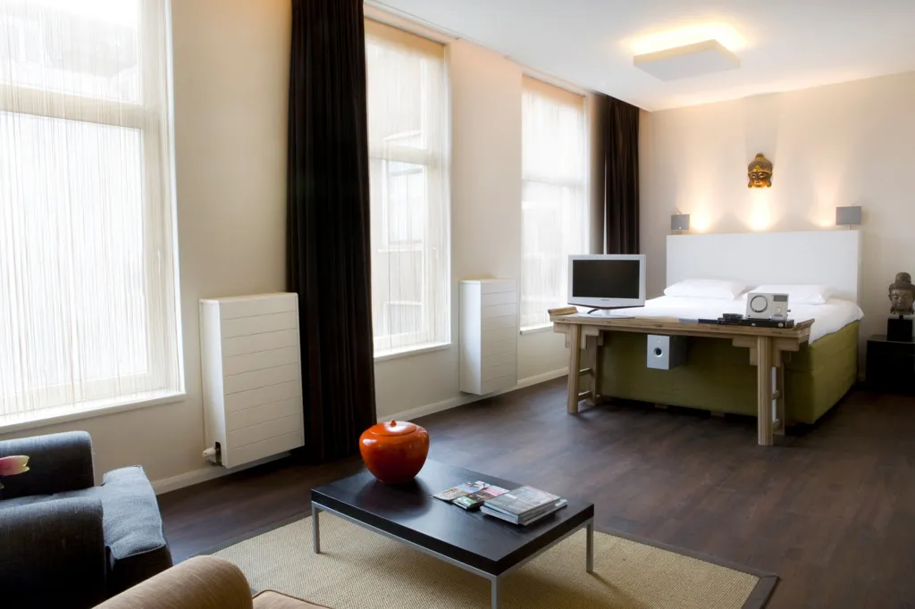 Soggiorno - Studio with City View in Rotterdam Centre