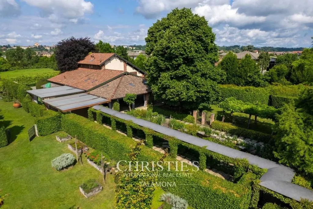 Aerial - Historic Villa with Pool in Oleggio, Piedmont