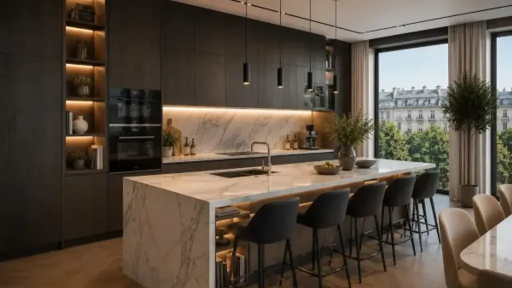 Cuisine - Rustic-Style Apartment with Balcony in Milan