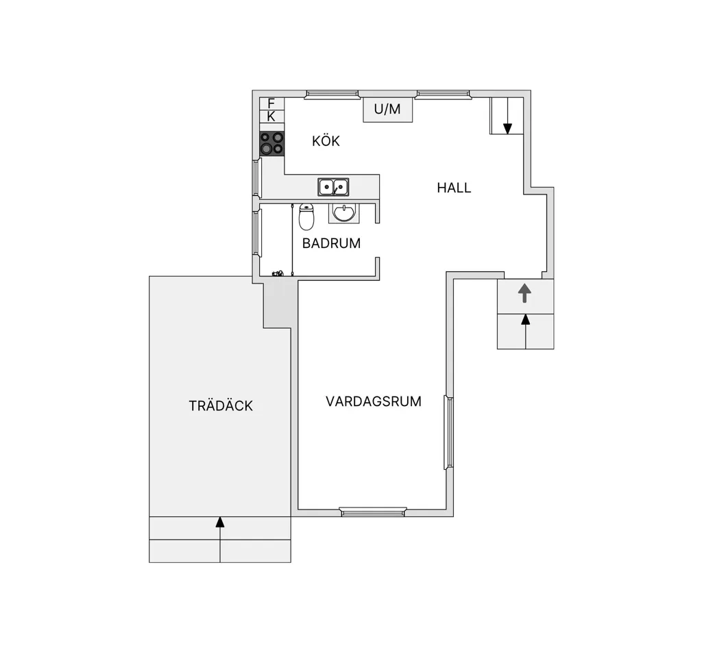 Floor Plan - Family-Friendly Semi-Detached House in Taberg