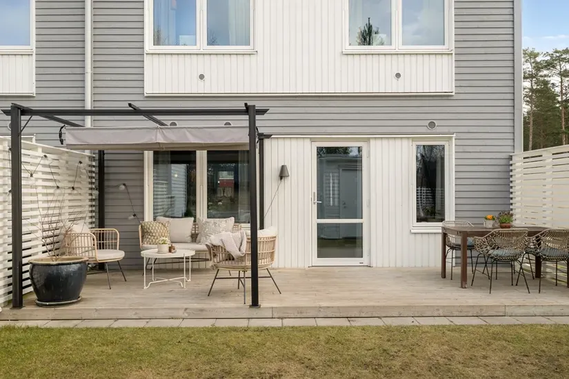 Terrass - Modern Corner House with South-West View in Kristianstad