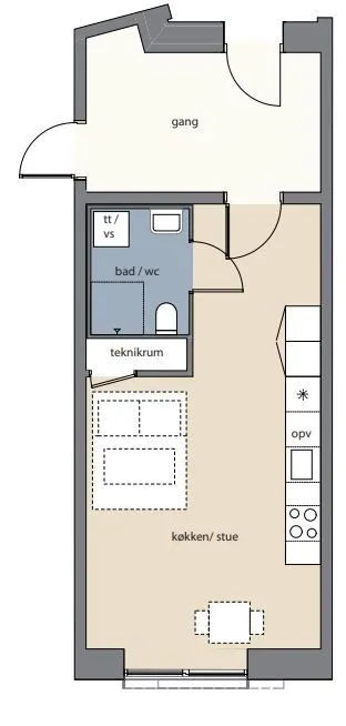 Plaan - Spacious 1-Bedroom Flat in Aalborg