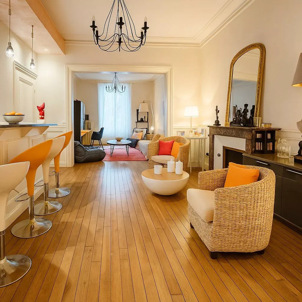 Living Room - City House with Pool in Périgueux Centre