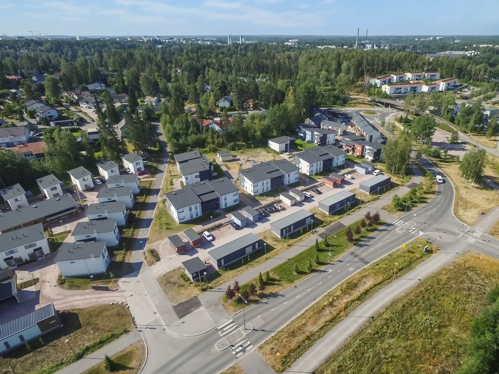 Vista aerea - Three-Room Apartment with Balcony in Espoo