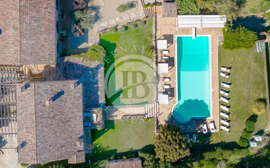 Vue aérienne - 12-Bedroom Villa with Pool in Todi, Italy
