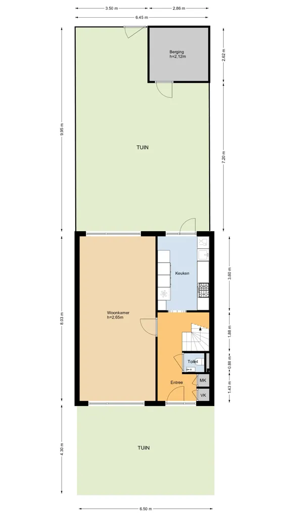 Planimetria - Energetically Efficient Semi-detached House with Garden in Gouda