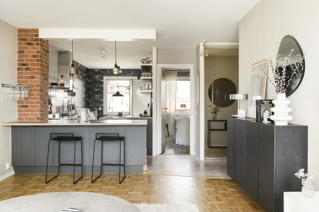 Köök - Apartment with Balcony in Linné, Gothenburg
