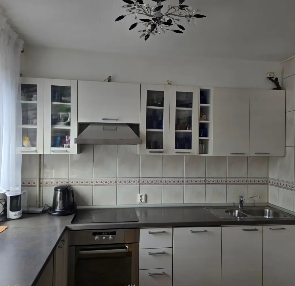 Cuisine - 4-Bedroom Apartment with Balcony in Klaipėda