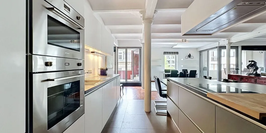 Köök - Furnished Apartment with Terraces in Elsene