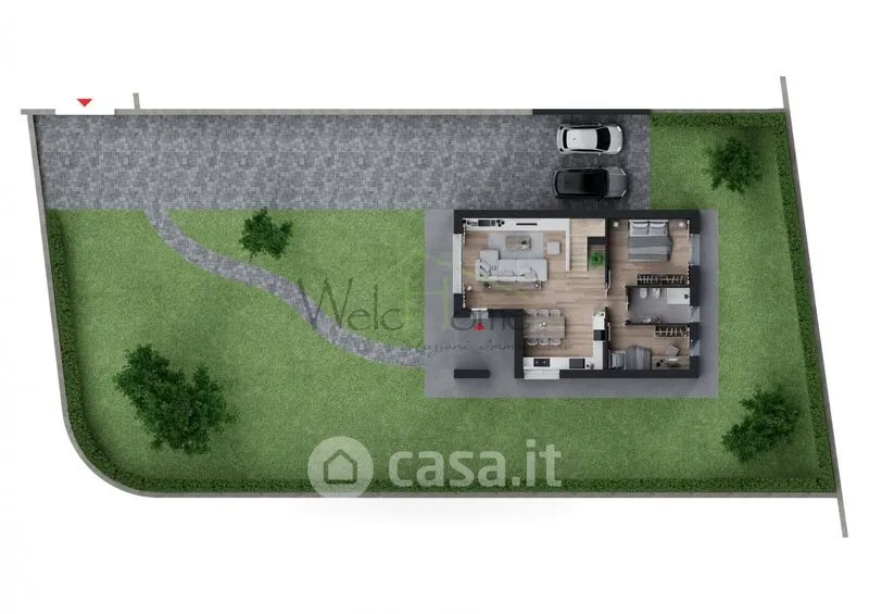 Grundriss - Contemporary Villa with Garden in Albavilla