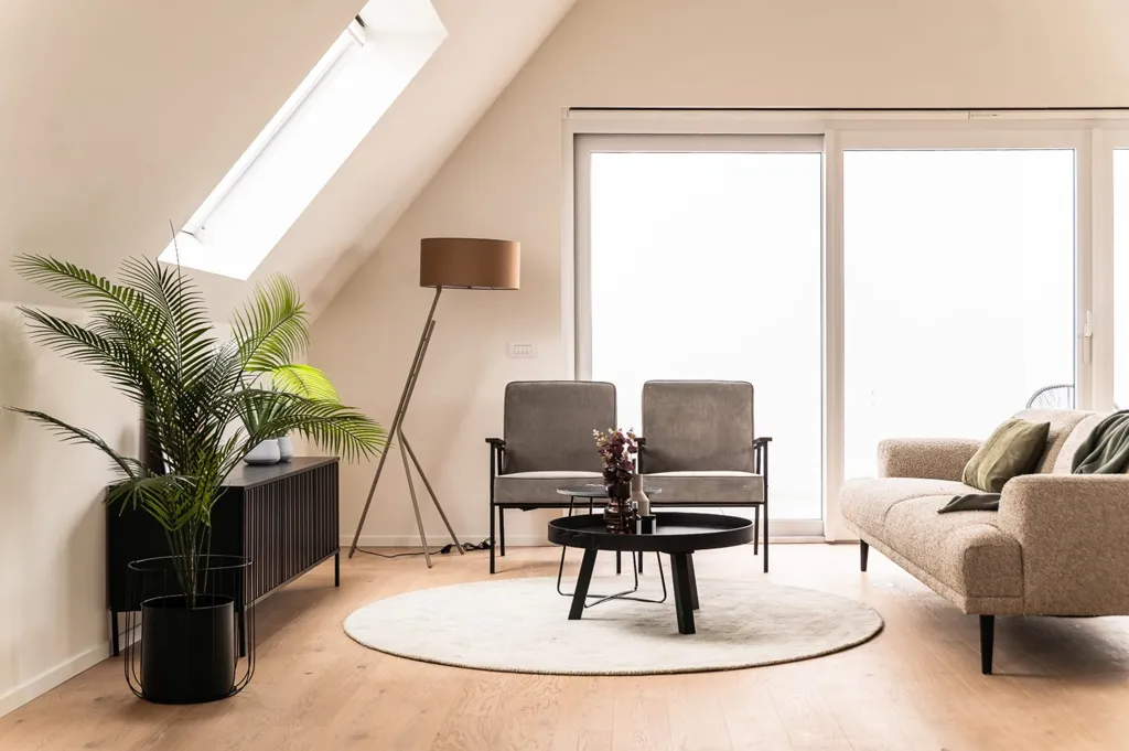 Séjour - Penthouse avec 3 Chambres et 2 Terrasses à Veurne