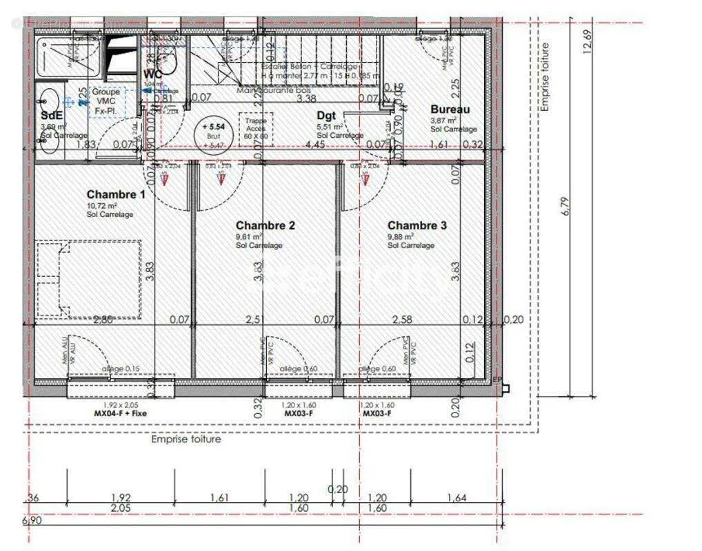 Plaan - New Duplex Apartment with Mountain View in Gap