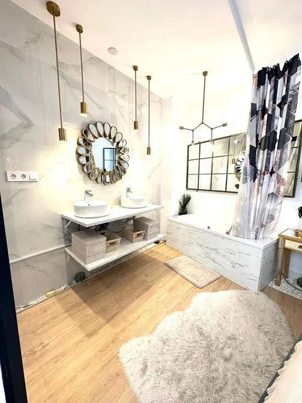 Salles de bain - Furnished Apartment with West View in Madrid