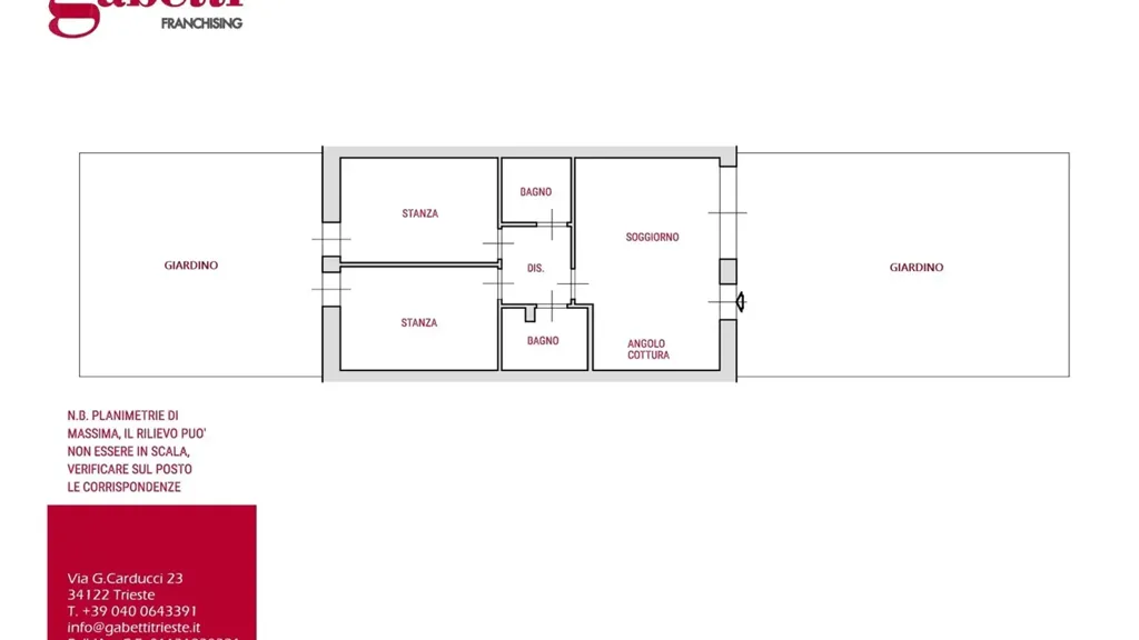 Plan - Modern Apartment with Private Gardens in Trieste