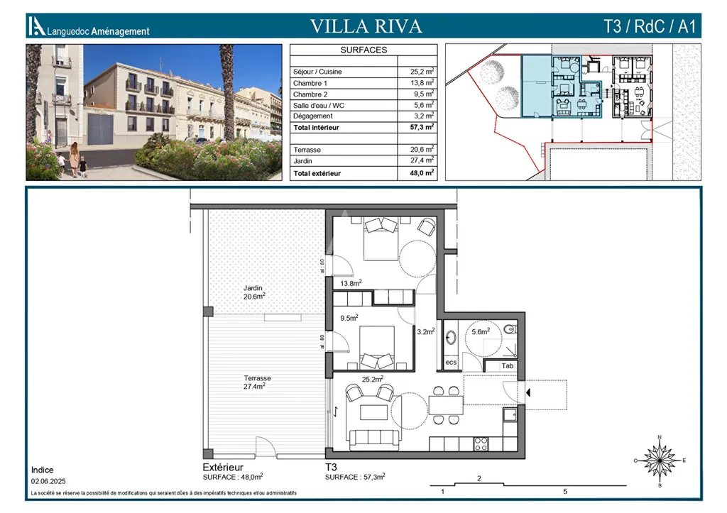 Apartment with Garden and Sea View in Sète
