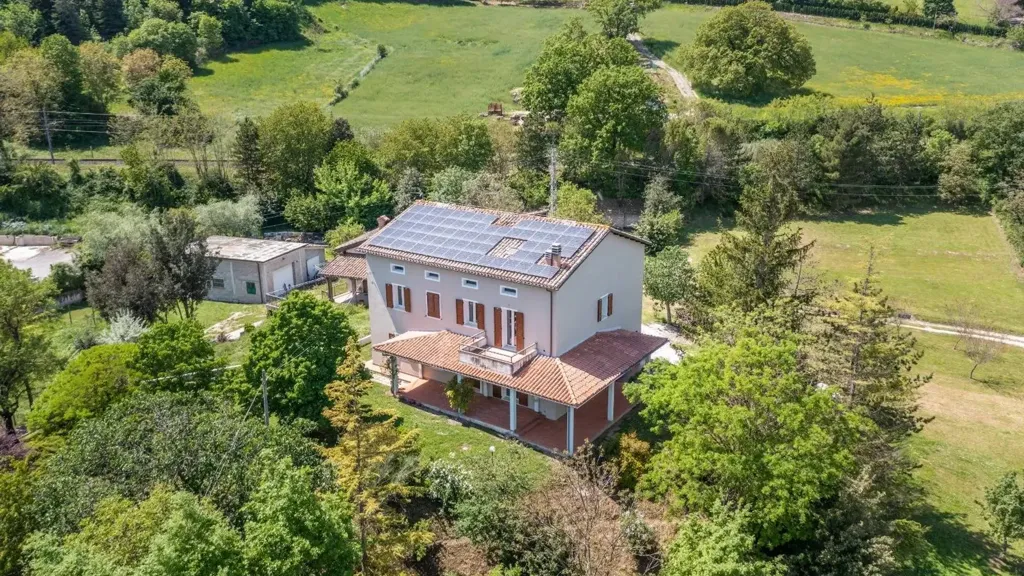 Vue aérienne - Apartment with Private Garden in Fabriano