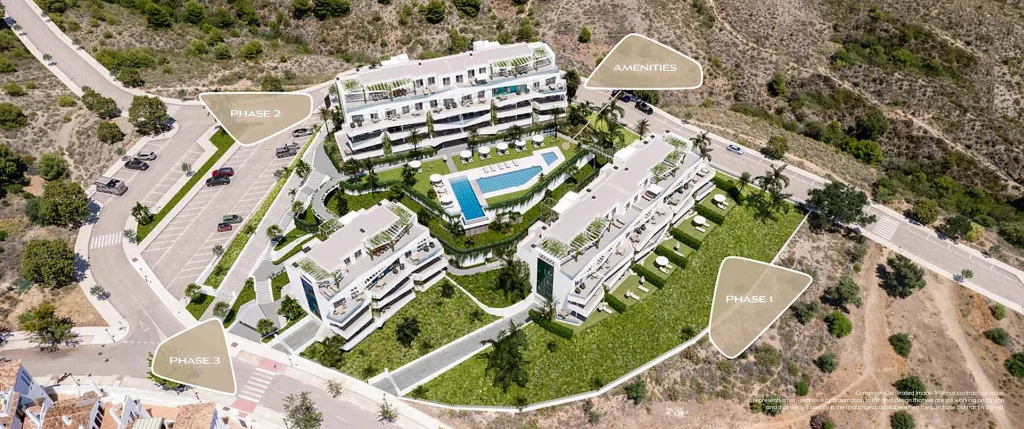 Õhuvaade - Newly-Built Apartment with Sea Views in Mijas