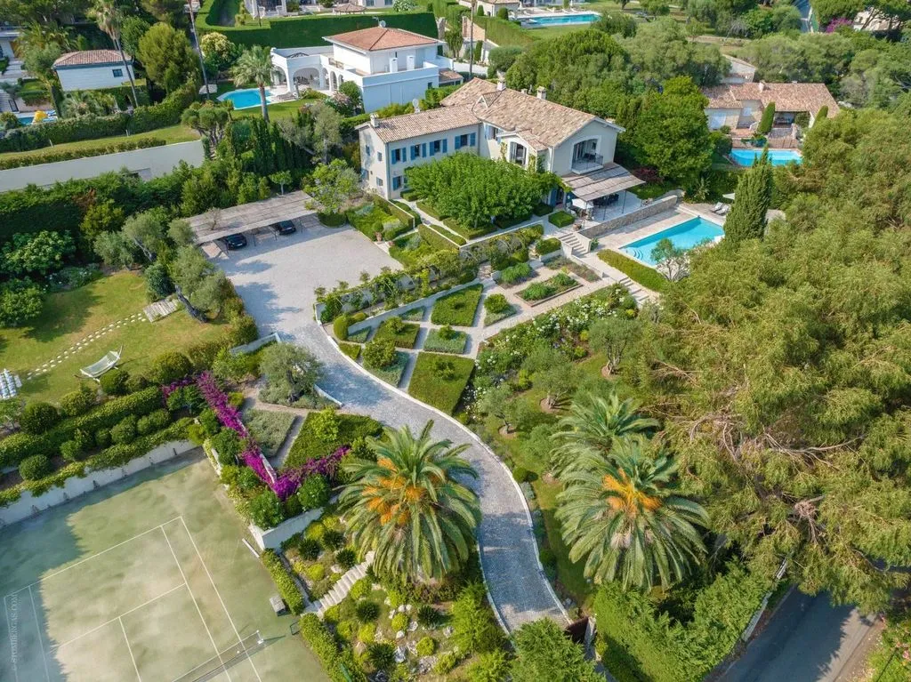 Aerial - Luxury Villa with Heated Pool in Cap d'Antibes