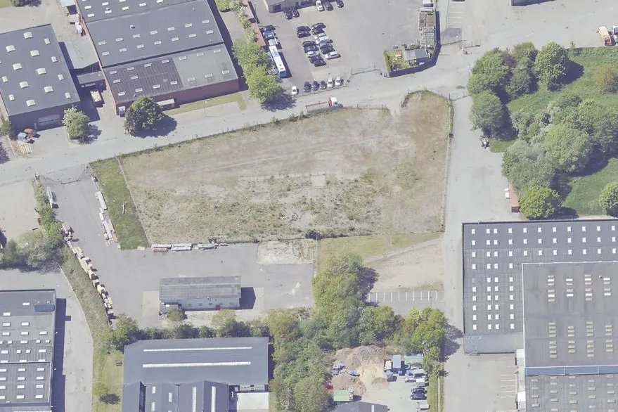 Aerial - Commercial Plot near E45 in Business Area