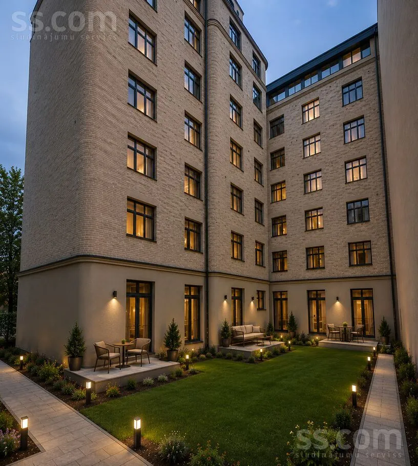 Jardin - 2-Bedroom Apartment with Garden View in Riga Centre