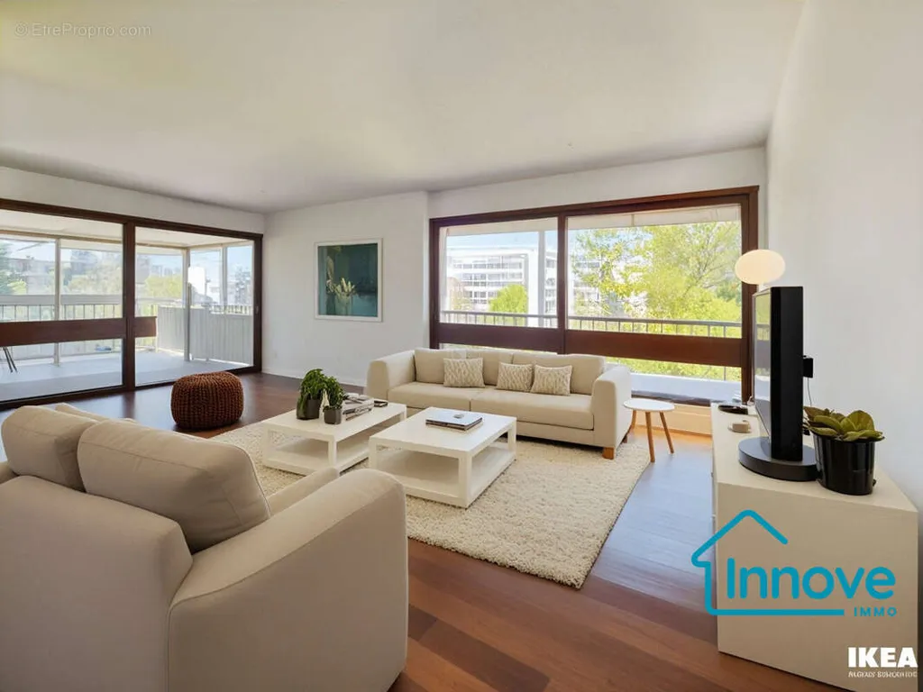 Living Room - Luxury Flat with West View in Le Chesnay