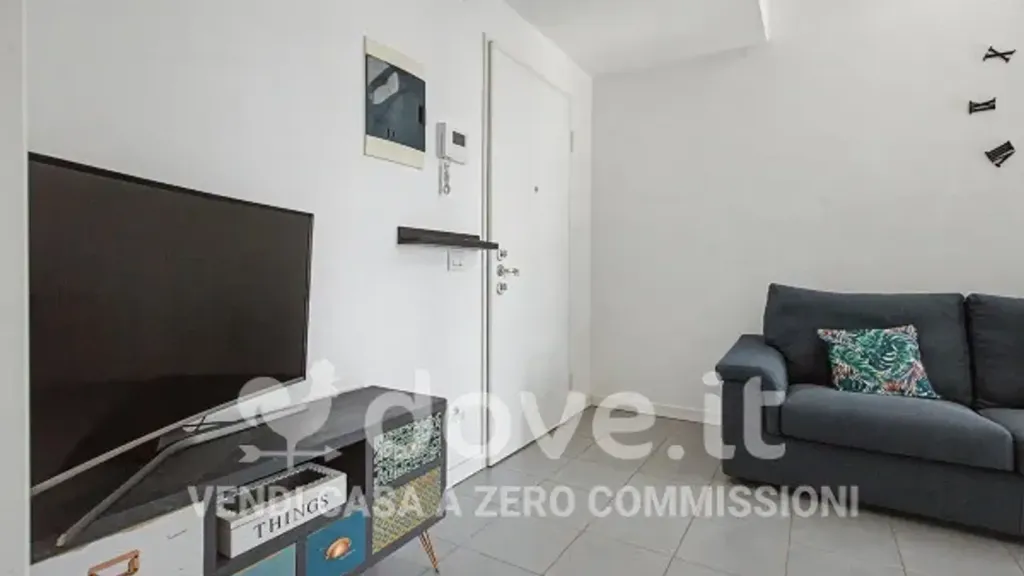 Living Room - Modern Apartment with Balcony in Milan