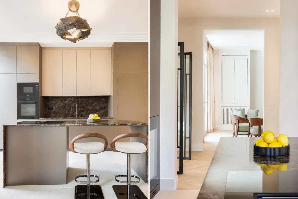 Köök - Art Deco Apartment with Balcony in Paris 16