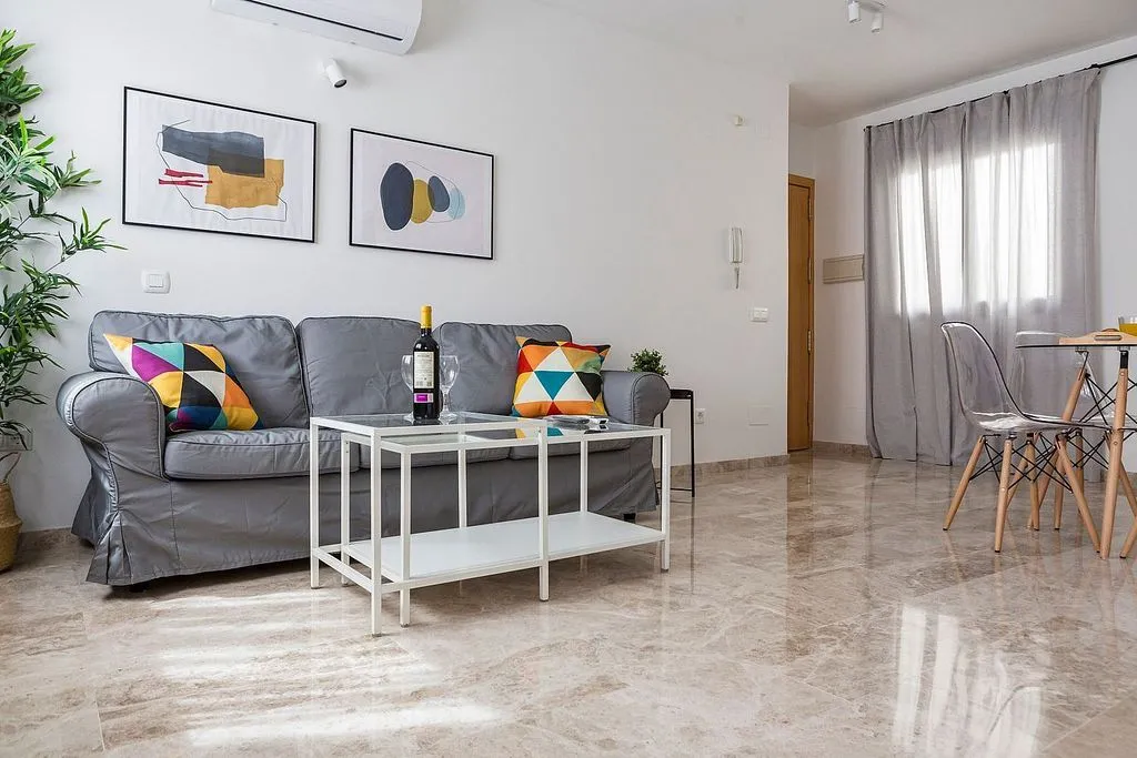 Séjour - Studio with Sea View in El Palo, Málaga