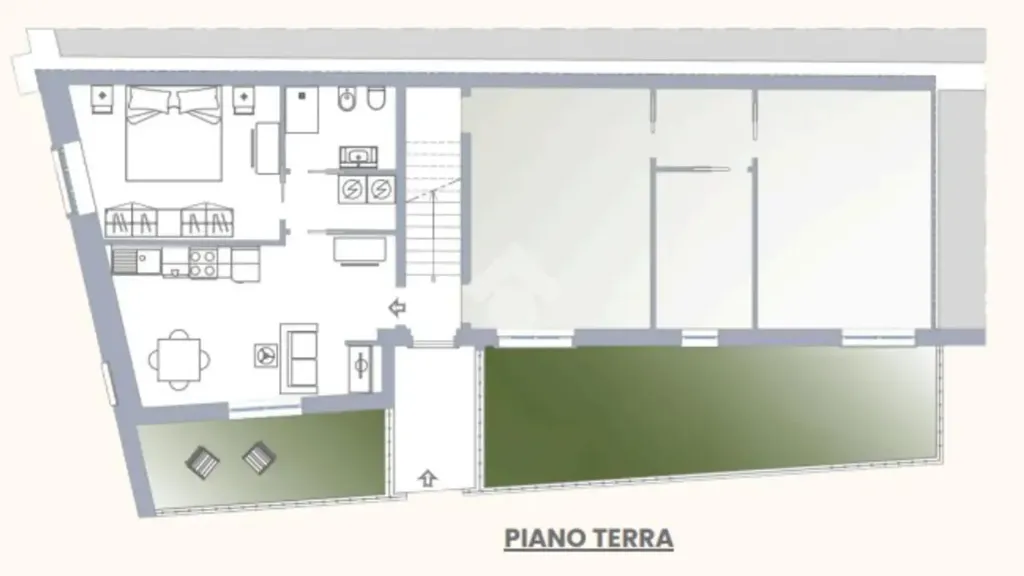 Plaan - Newly Built Bilocale with Private Garden in Stezzano