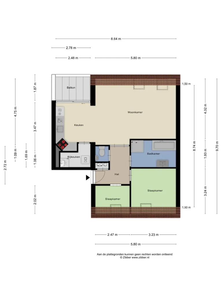 Plan - Modernised Apartment with Balcony in Gennep