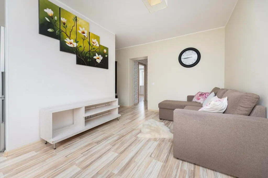 Living Room - Renovated Apartment with Internet in Saku