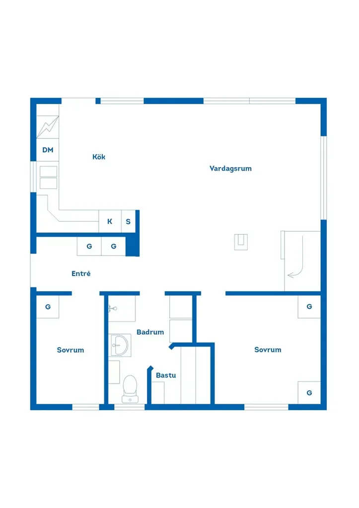 Floor Plan - Cottage with Ski Access in Branäs