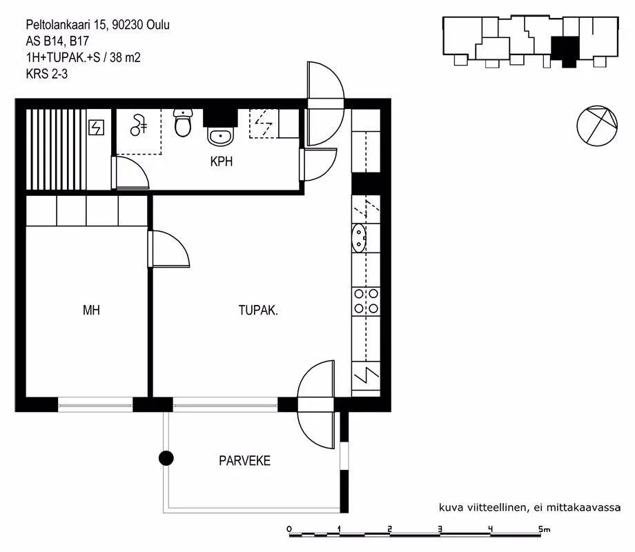 Appartement 2 pièces à Oulu