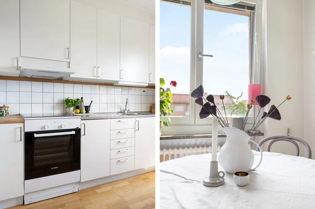 Kitchen - 2-Bedroom Apartment with West Balcony in Årsta