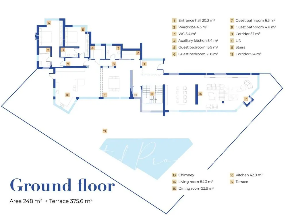 Floor Plan - Luxury Villa with Sea View in Altea