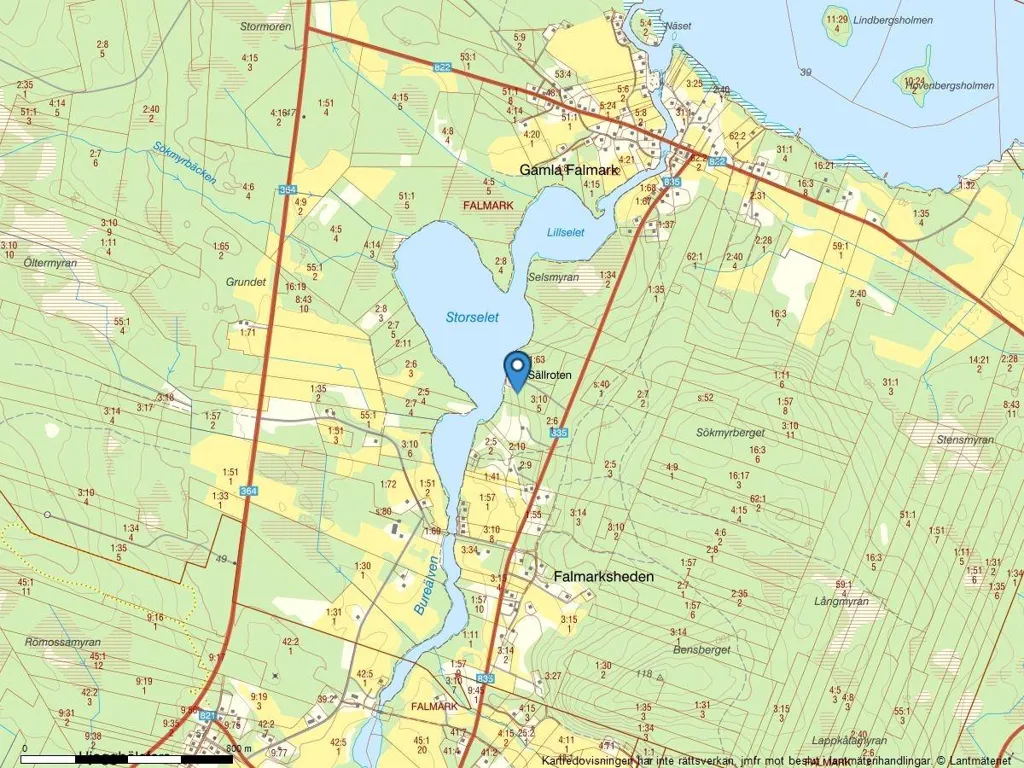Cottage with Lakefront in Falmarksheden