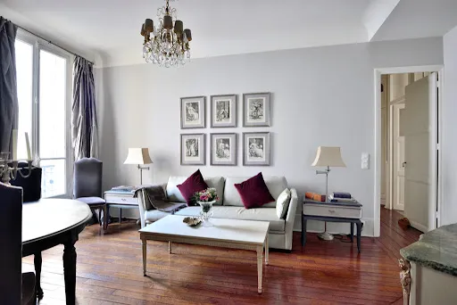 Séjour - Appartement de Luxe avec Vue Tour Eiffel à Paris 16ᵉ